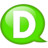 Speech balloon green d